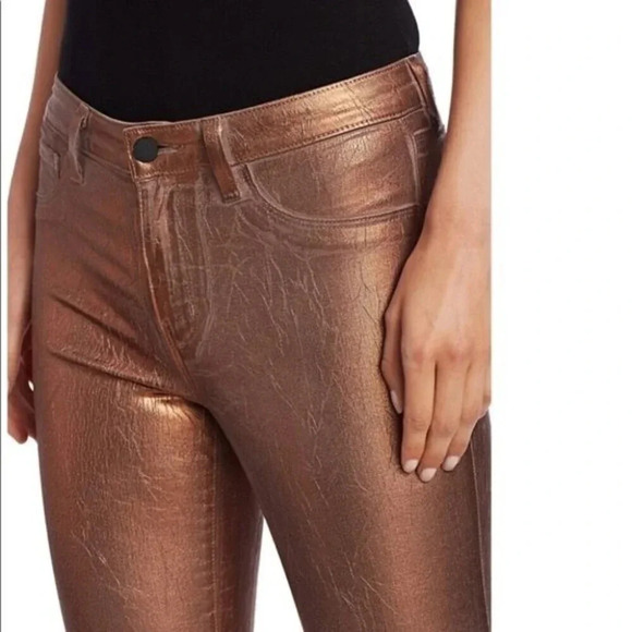 NWT L’Agence Margot Metallic HighRise Skinny Jeans - Picture 16 of 16